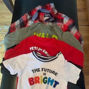 Boys 4 pack onesizes. 18 months